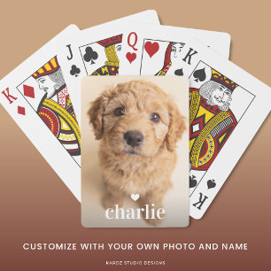 Jeu De Cartes Créez Votre Propre Nom de Chien Photo Plein Cadre