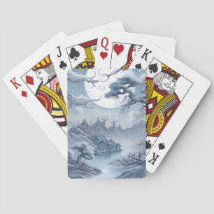 Jeu De Cartes Créez votre propre paysage bleu aigu