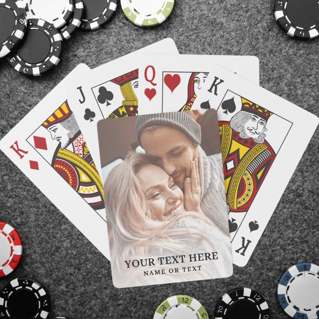 Jeu De Cartes Créez Votre Propre Photo Texte (Create Your Own Text Photo Poker Cards)