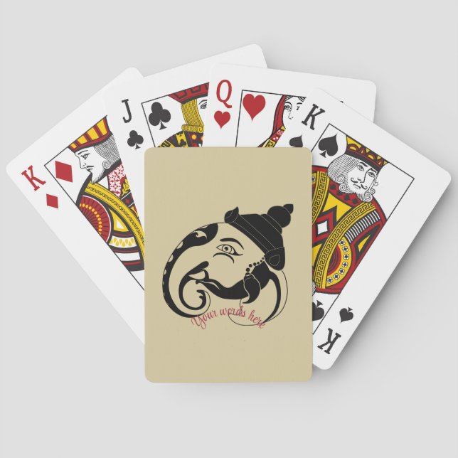 Jeu De Cartes Créez votre propre profil Black & Gold Ganesh (dos)