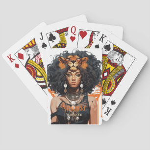 Jeu De Cartes Créez Votre Propre Reine Afro-Américaine Lion