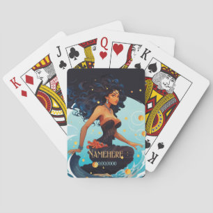 Jeu De Cartes Créez Votre Propre Reine Afro-Américaine Verseau