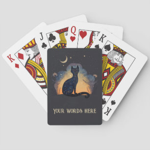 Jeu De Cartes Créez Votre Propre Silhouette de Chat Noir Mystiqu