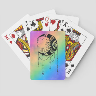 Jeu De Cartes Créez votre propre silhouette de lune Boho