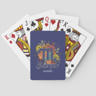 Jeu De Cartes Créez votre propre starry Floral Scorpio Zodiac