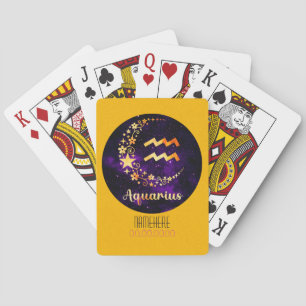 Jeu De Cartes Créez Votre Propre Verseau Zodiacal Céleste Violet