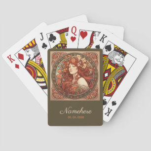 Jeu De Cartes Créez votre propre Virgo Zodiac Art Nouveau