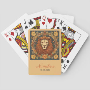 Jeu De Cartes Créez votre propre Zodiac Leo Art Nouveau
