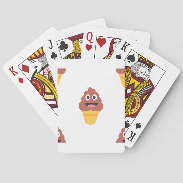 Jeu De Cartes crème glacée cône émoji (dos)