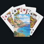 Jeu De Cartes Crète Grèce Travel Art Vintage<br><div class="desc">Design de déplacement vectoriel rétro en Crète. La Crète est la plus grande île de Grèce et la cinquième plus grande de la mer Méditerranée.</div>
