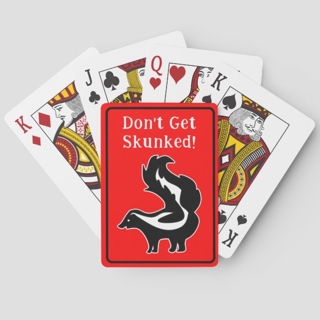 Jeu De Cartes Cribbage Don't Get Skunked Red Black and White (dos)