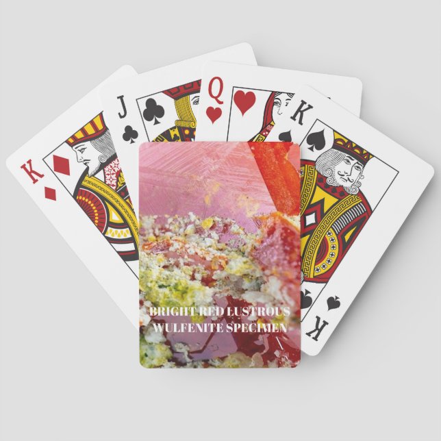 Jeu De Cartes Cristal de wulfénite rouge, minéral, art géologiqu (dos)