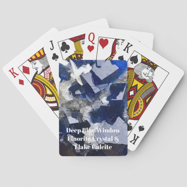 Jeu De Cartes Cristal fluor bleu (dos)
