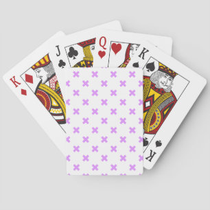 Jeu De Cartes Crochets Lilac sur blanc