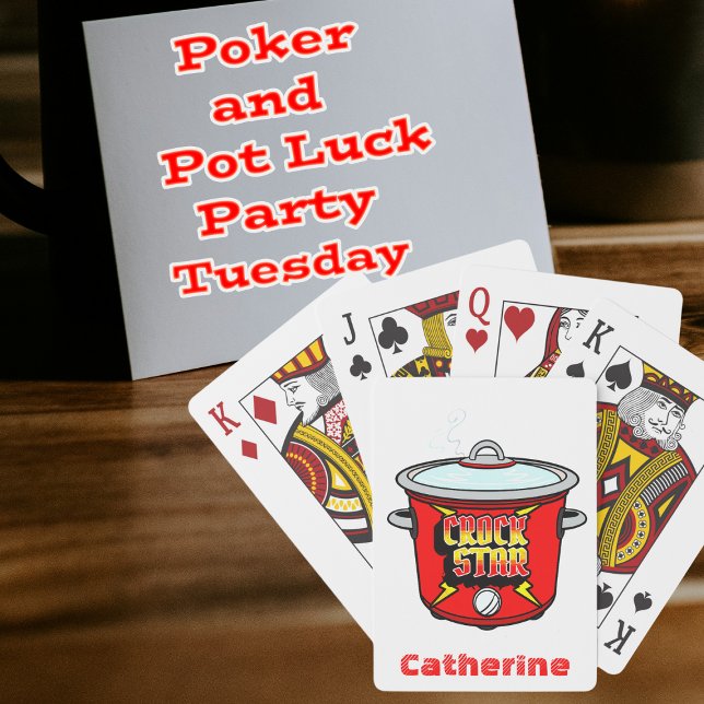 Jeu De Cartes Crock Star Crock Pot Personnalisé (Crock Star Collection - Playing Cards with Custom Name)