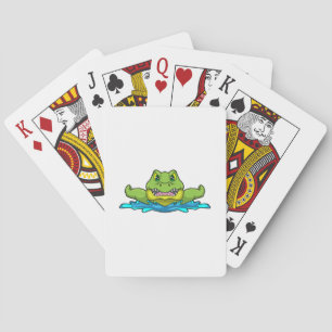 Jeu De Cartes Crocodile à nager dans l'eau