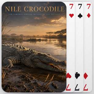 Jeu De Cartes Crocodile du Nil Rivière Africaine ANIMAUX