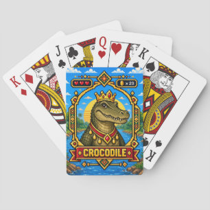 Jeu De Cartes Crocodile Rétro Pixel Art 8-Bit