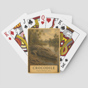 Jeu De Cartes Crocodile Zones Humides Africains VINTAGE