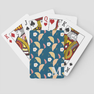 Jeu De Cartes Croissants aux œufs et bacon pour brunch Pattern