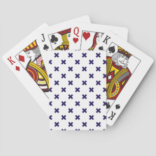 Jeu De Cartes Croix bleu marine sur blanc