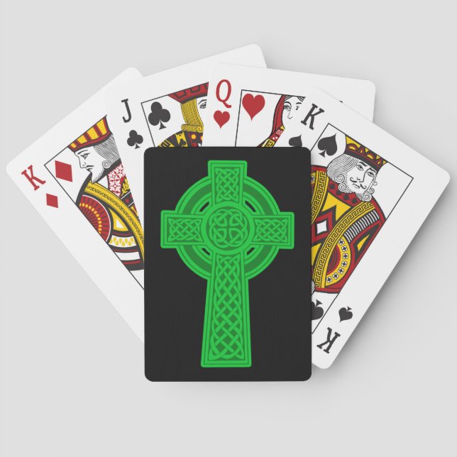 Jeu De Cartes Croix céleste verte (dos)