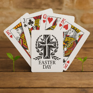 Jeu De Cartes Croix de jour de Pâques Religieuse Chrétienne