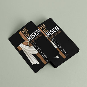 Jeu De Cartes Croix de Pâques vintage personnalisée Il est ressu