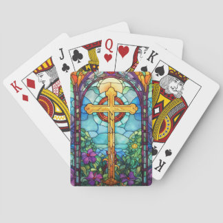 Jeu De Cartes Croix en verre tendu