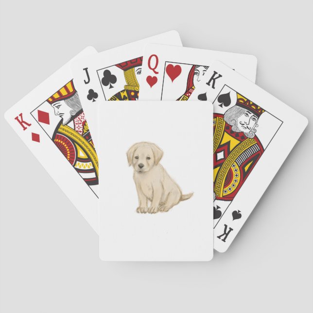 Jeu De Cartes Croquis adorable de chiot labrador (dos)