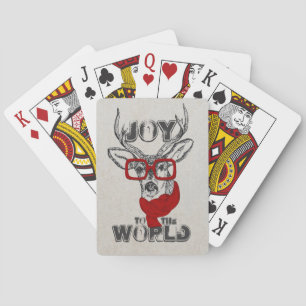 Jeu De Cartes Croquis de cerfs marrant cool "Joy to the World"
