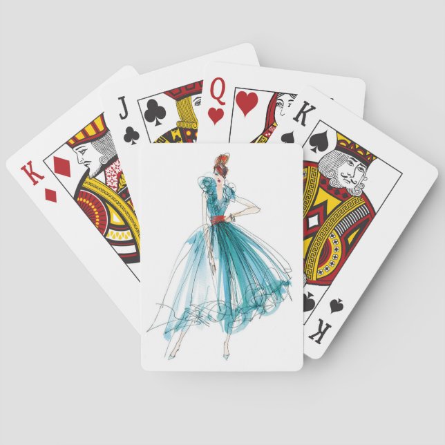 Jeu De Cartes Croquis de mode de couture d'Apple sauvage | Haute (dos)