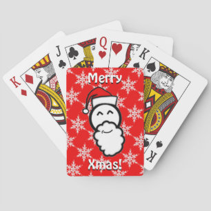 Jeu De Cartes Croquis du Père Noël souriant Jouer aux cartes