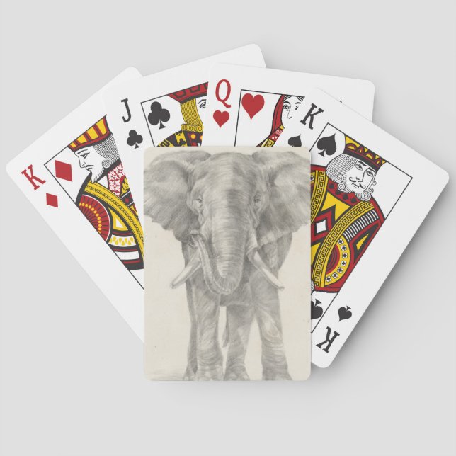 Jeu De Cartes Croquis éléphant (dos)