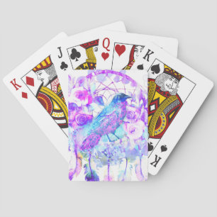 Jeu De Cartes Crow Dreamcatcher Blue Purple Floral
