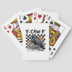Jeu De Cartes Crow Flowral, F-Caw-F Funny Bird FCAWF Moon Gothiq