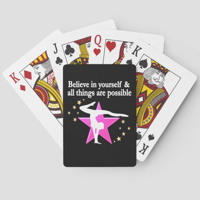 JEU DE CARTES CROYEZ À VOS OBJECTIFS ET RÊVES DE GYMNASTIQUE (dos)
