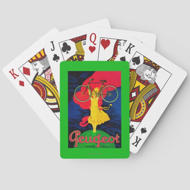 Jeu De Cartes Cru PosterEurope de bicyclette de Peugeot (dos)