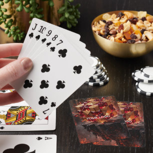 Jeu De Cartes Cube de joyaux sur le précipice volcanique