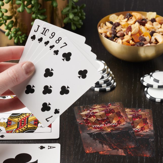 Jeu De Cartes Cube de joyaux sur le précipice volcanique (In Situ)