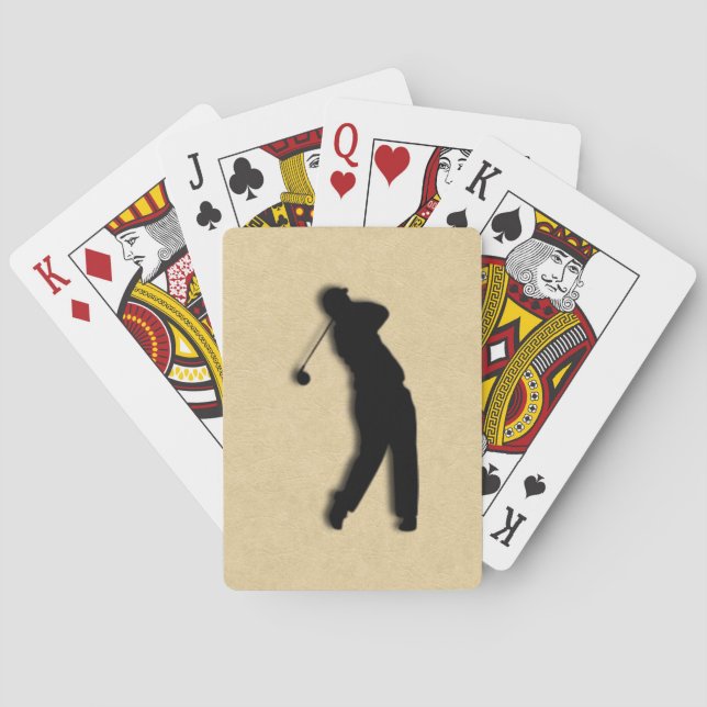 Jeu De Cartes Cuir bronzé golf (dos)