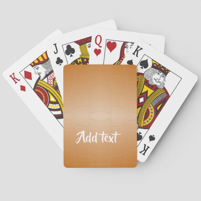 Jeu De Cartes Cuir Brown texturé (dos)