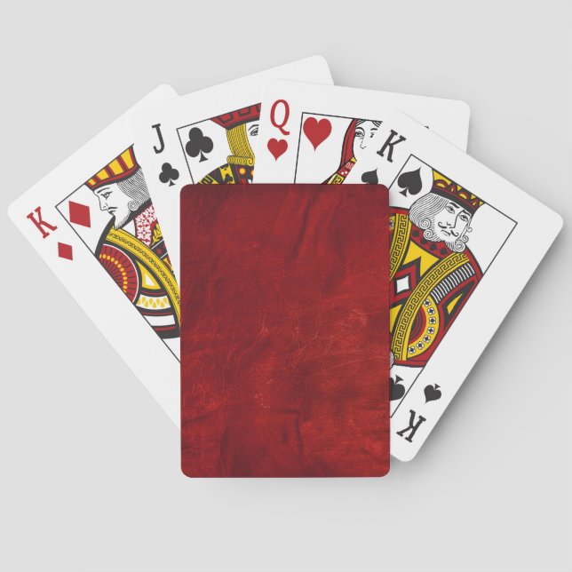 Jeu De Cartes cuir rouge abstrait (dos)