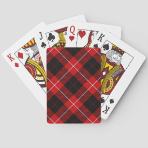 Jeu De Cartes Cunningham Tartan rouge noir