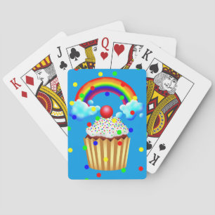 Jeu De Cartes Cupcake Party avec arc-en-ciel et arroseurs
