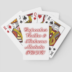 Jeu De Cartes Cupcakes Rouge Vodka Hakuna Matata FUNNY.