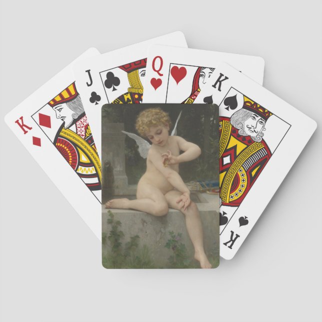 Jeu De Cartes Cupidé avec papillon (par Bouguereau) (dos)