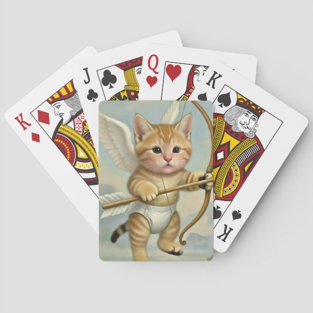 Jeu De Cartes Cupidon chaton mignon drôle (dos)