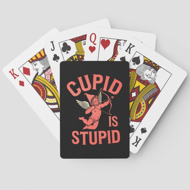 Jeu De Cartes Cupidon est stupide et drôle la Saint-Valentin (dos)