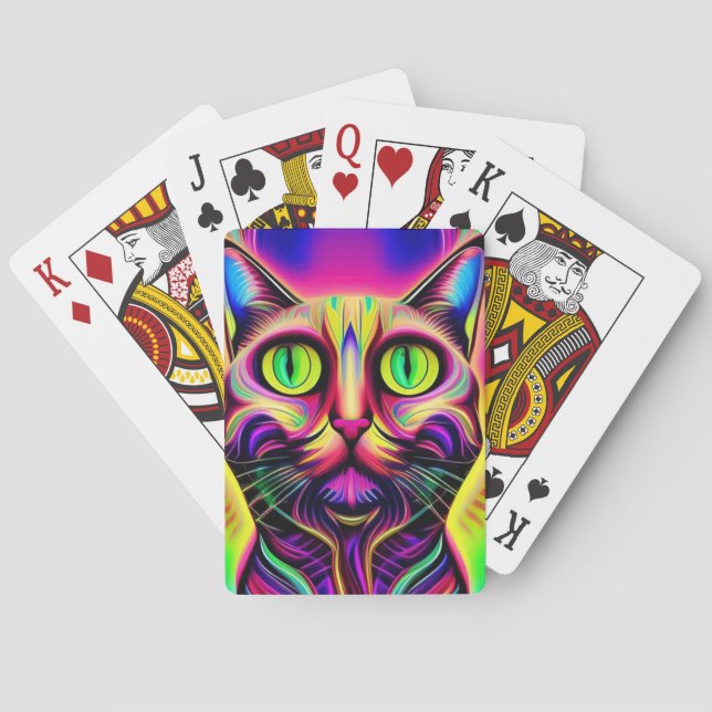 Jeu De Cartes curieux chat jouant aux cartes (dos)